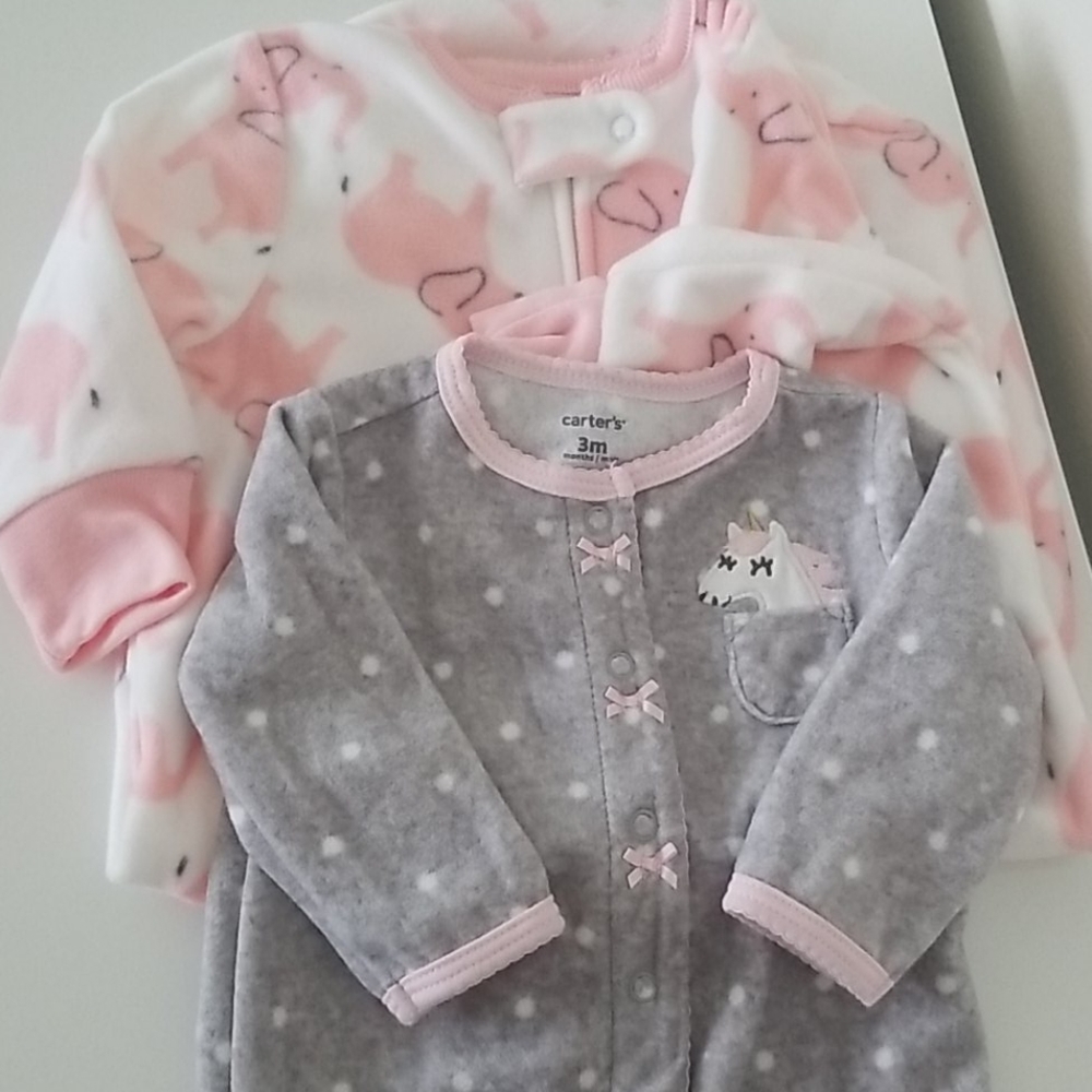 Baby girl fleece pajamas